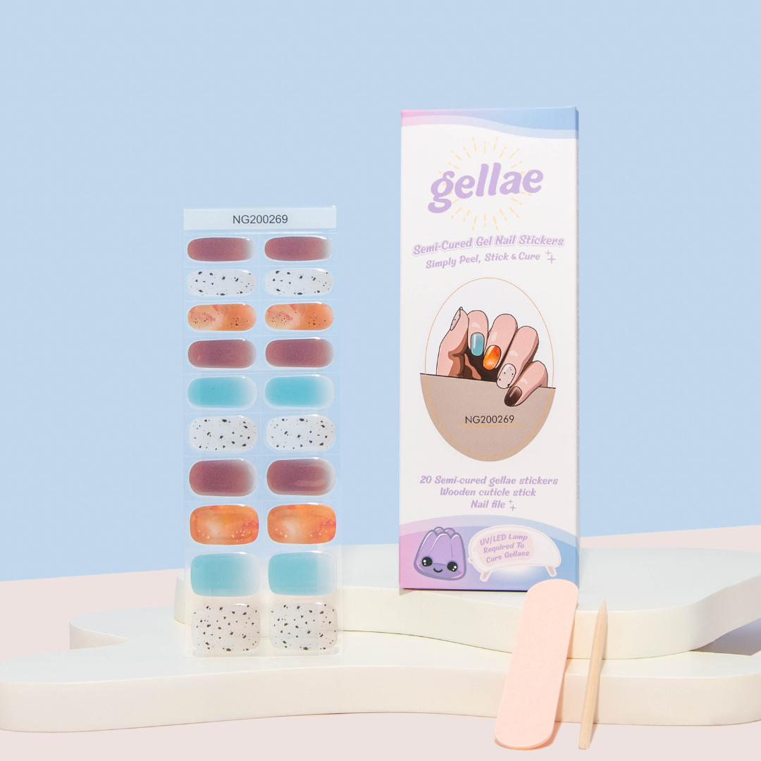 NEW Autumn Dawn Skies DIY Semicured Gel Nail Sticker Kit