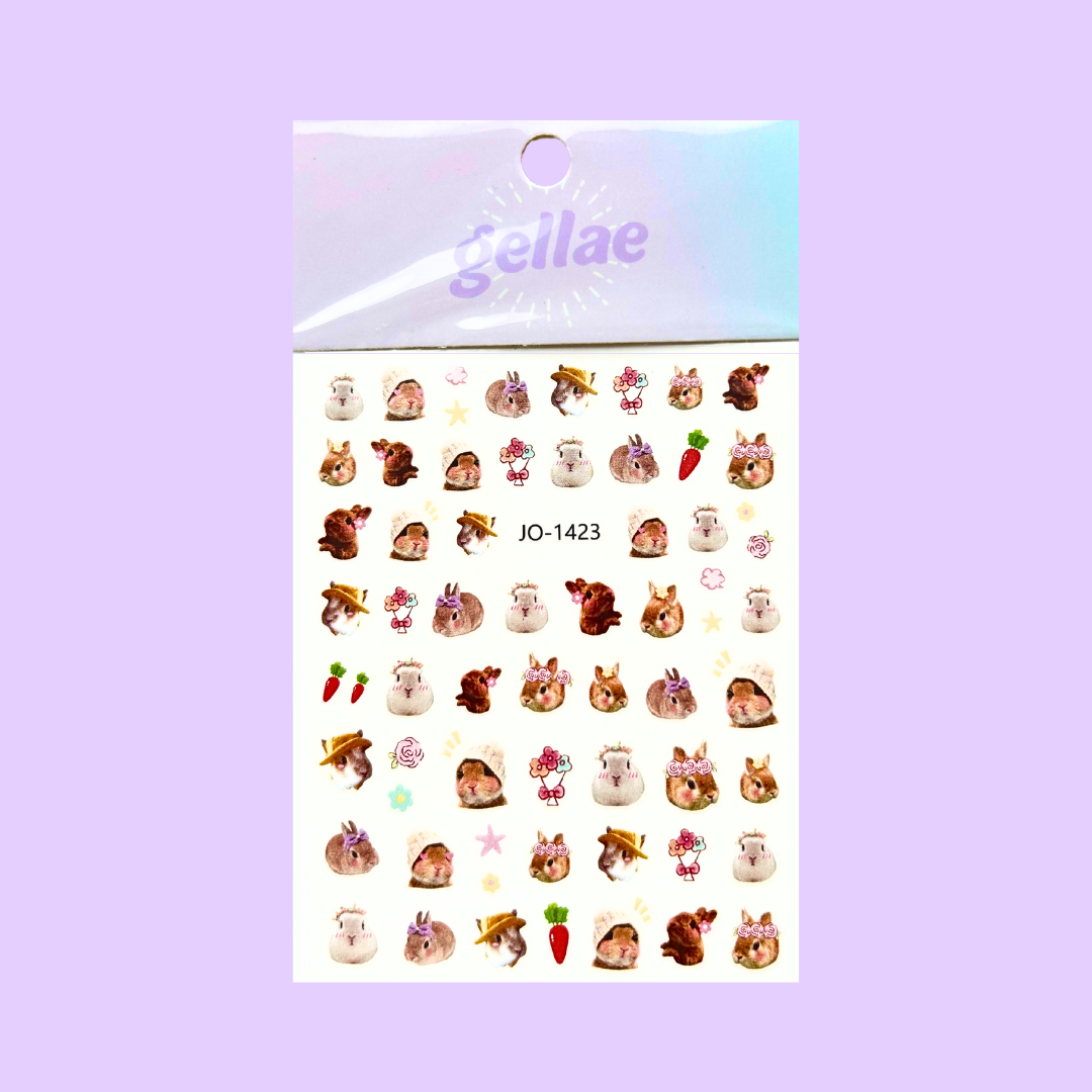 Gellae Bunny Bunny Nail Decal Stickers