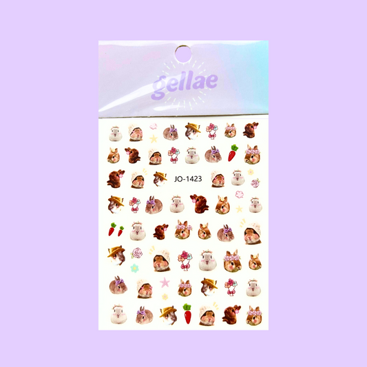 Gellae Bunny Bunny Nail Decal Stickers
