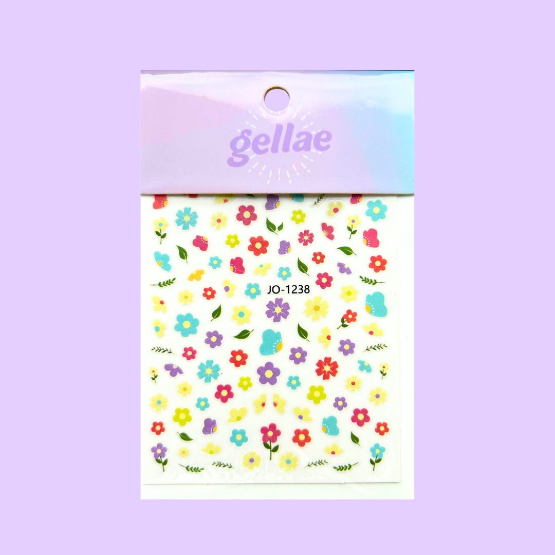 Gellae Cute Flowers Nail Decal Stickers