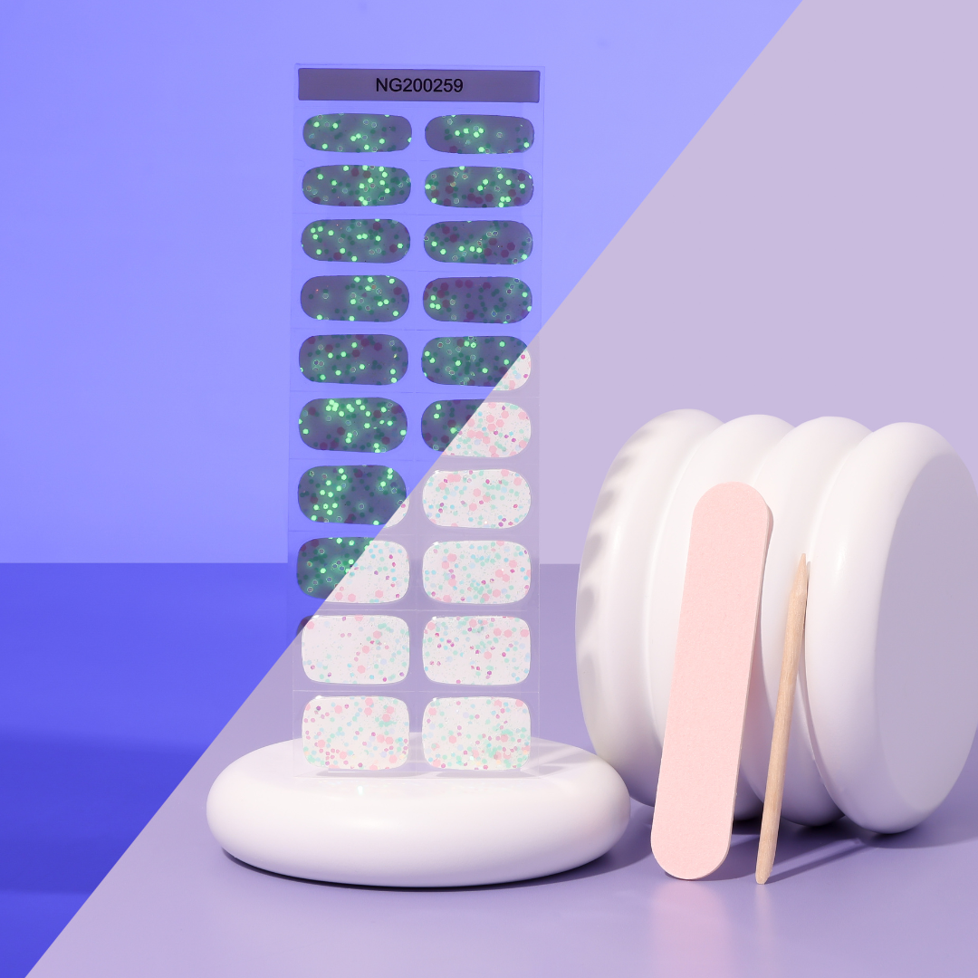 Funfetti Fireflies DIY Semicured Gel Nail Sticker Kit