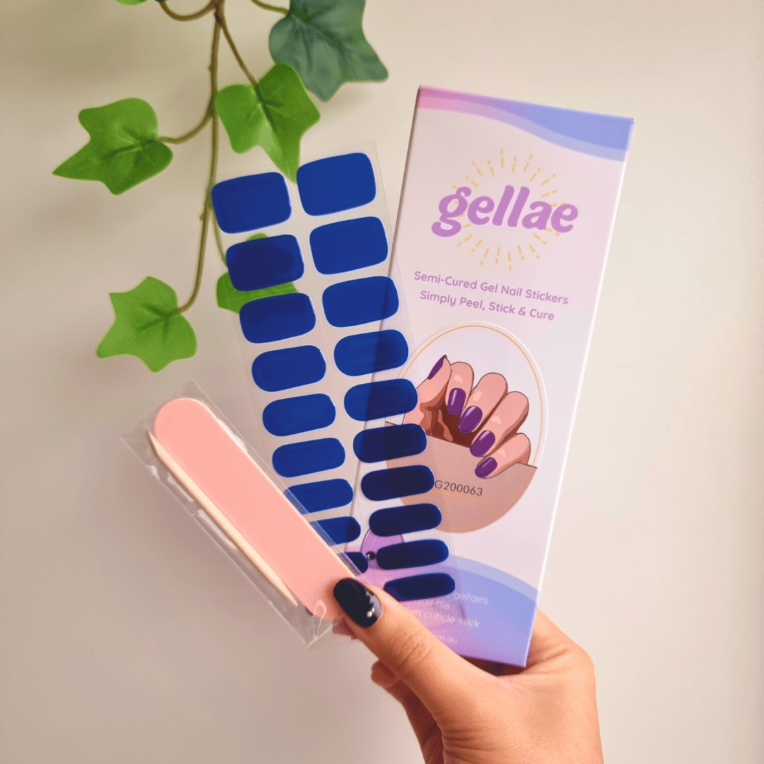 Gellae Blue Lagoon DIY Semicured Gel Nail Sticker Wrap Kit (2)