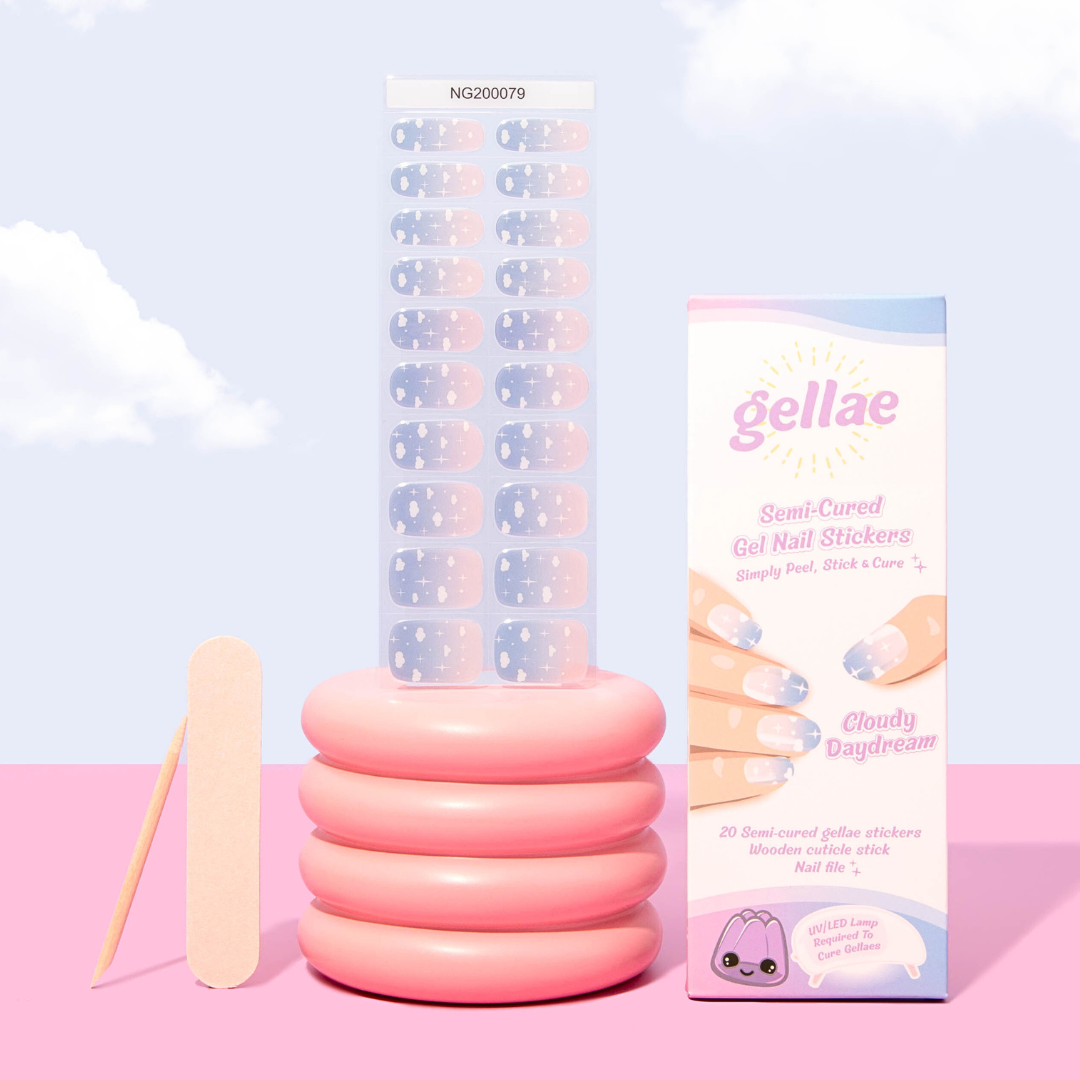 Gellae DIY Cloudy Daydream DIY Semicured Gel Nail Sticker Kit
