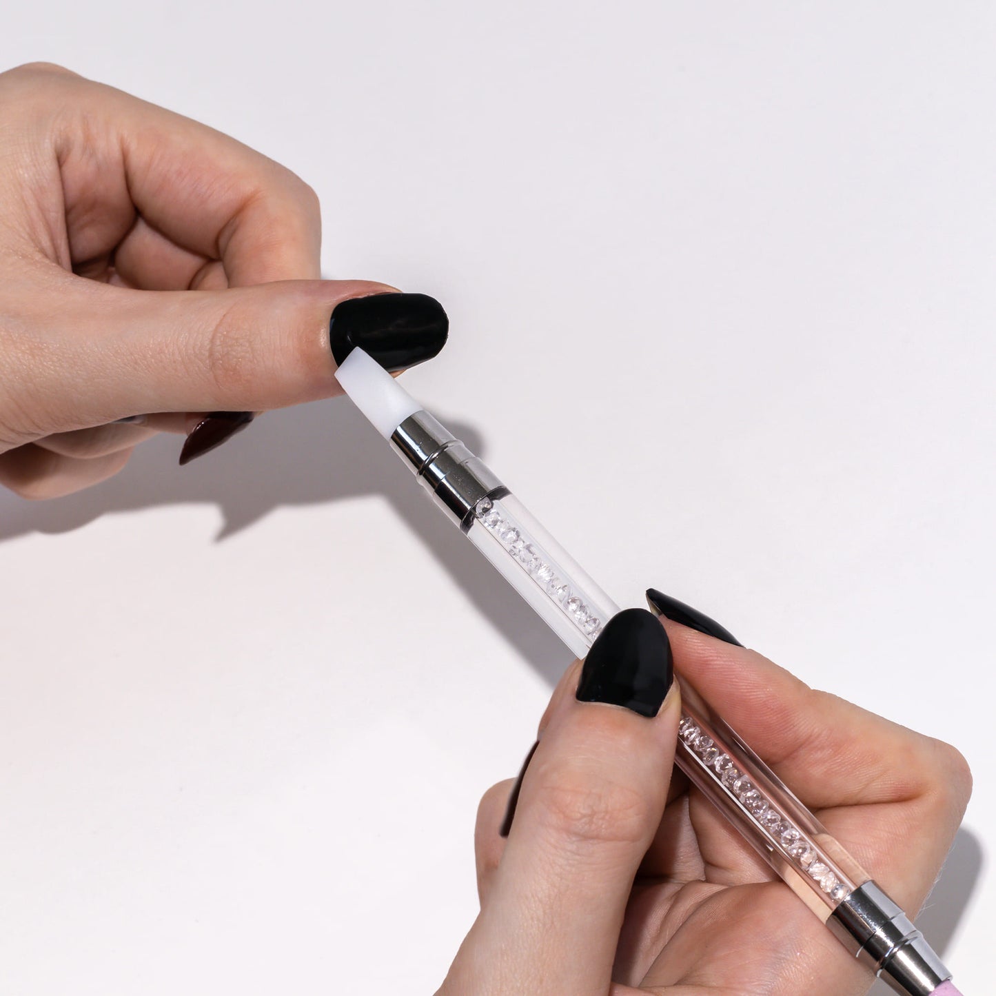Dual Ended Silicone Pusher/Quartz Cuticle Nail Remover Pen