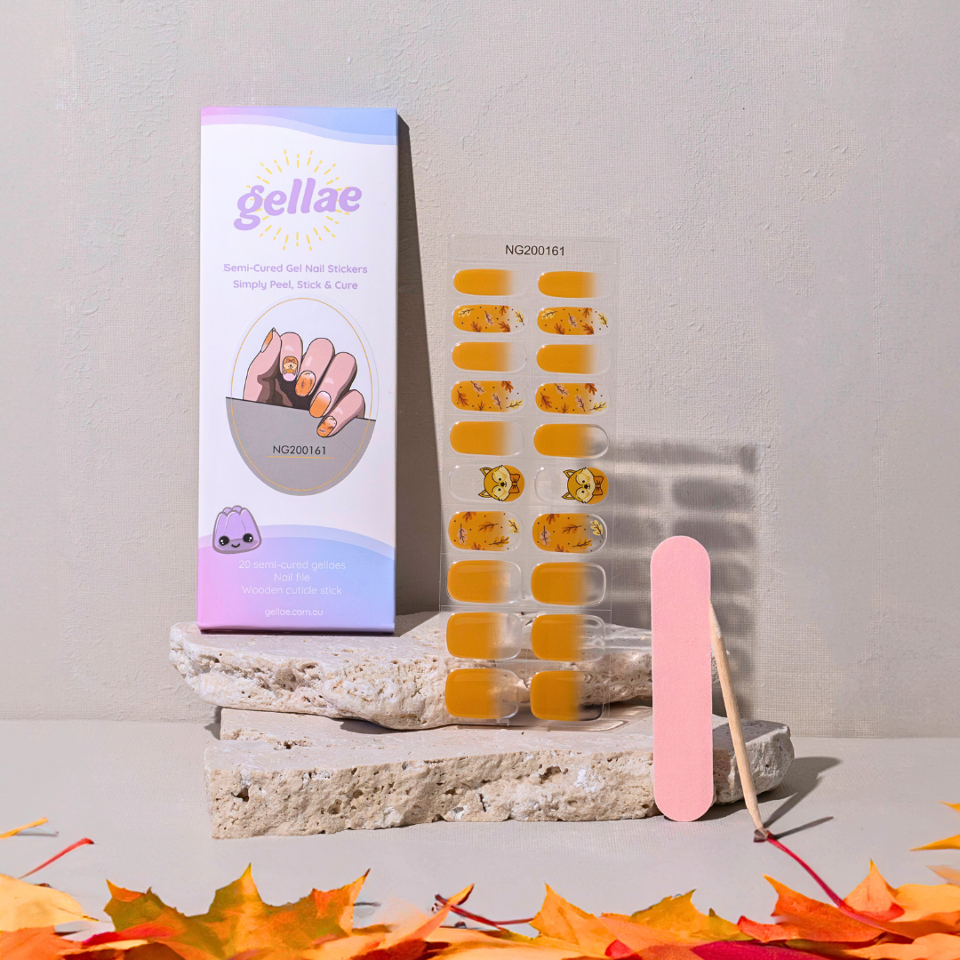 Gellae Foxy Fall DIY Semicured Gel Nail Sticker Kit