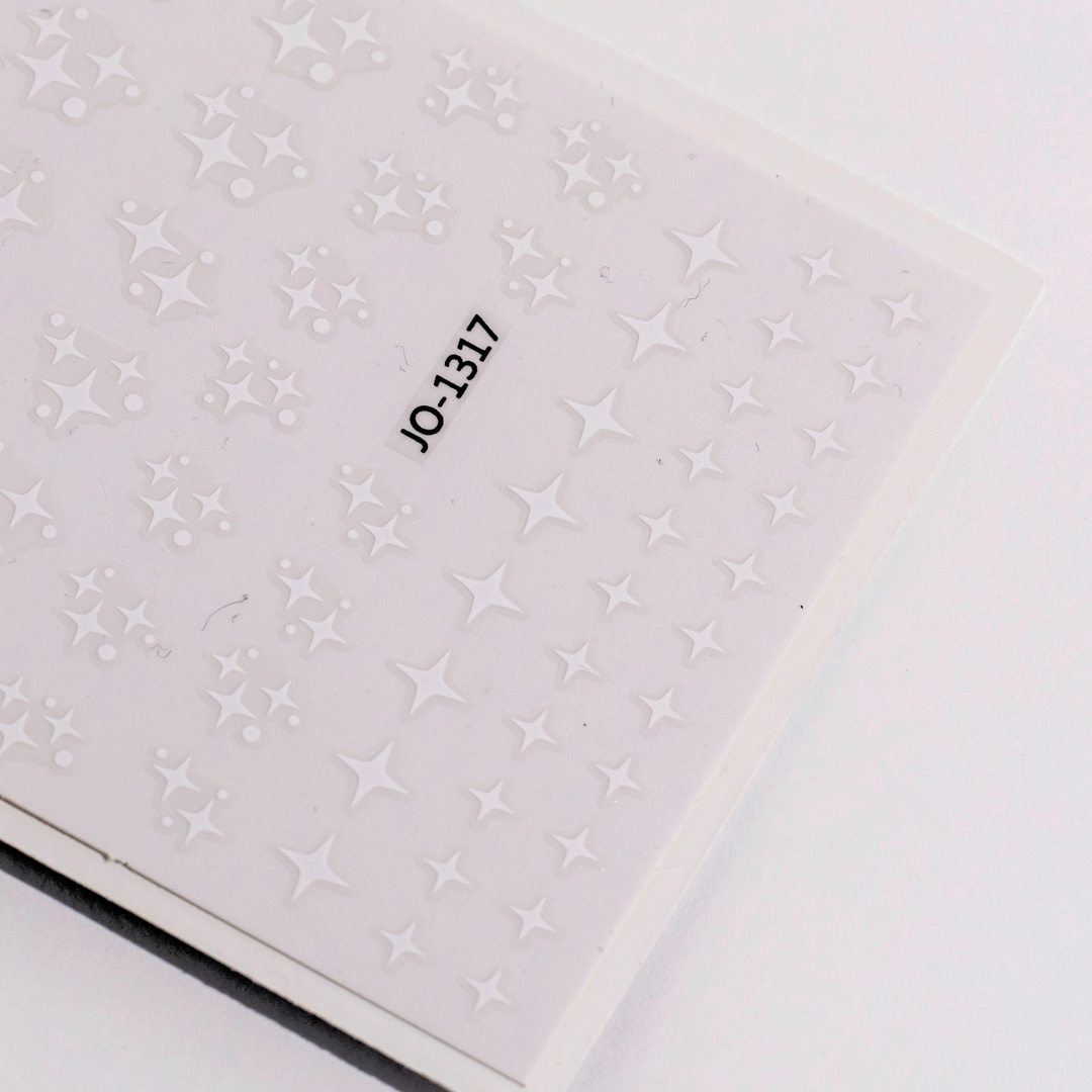 New Year Stars Nail Decals DIY Semicured Gel Nail Sticker Kit (Christmas Limited Edition)