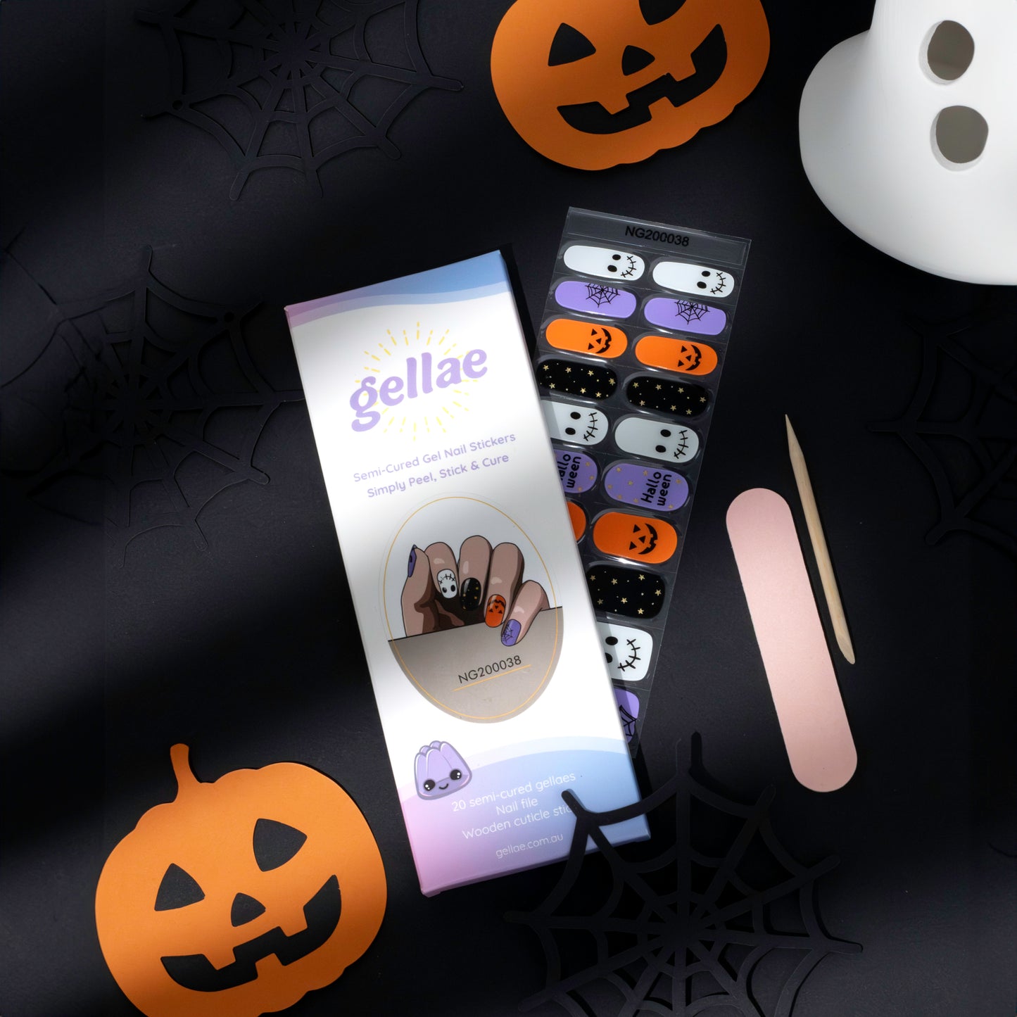 Gellae Spook A Boo DIY Semicured Gel Nail Sticker Kit
