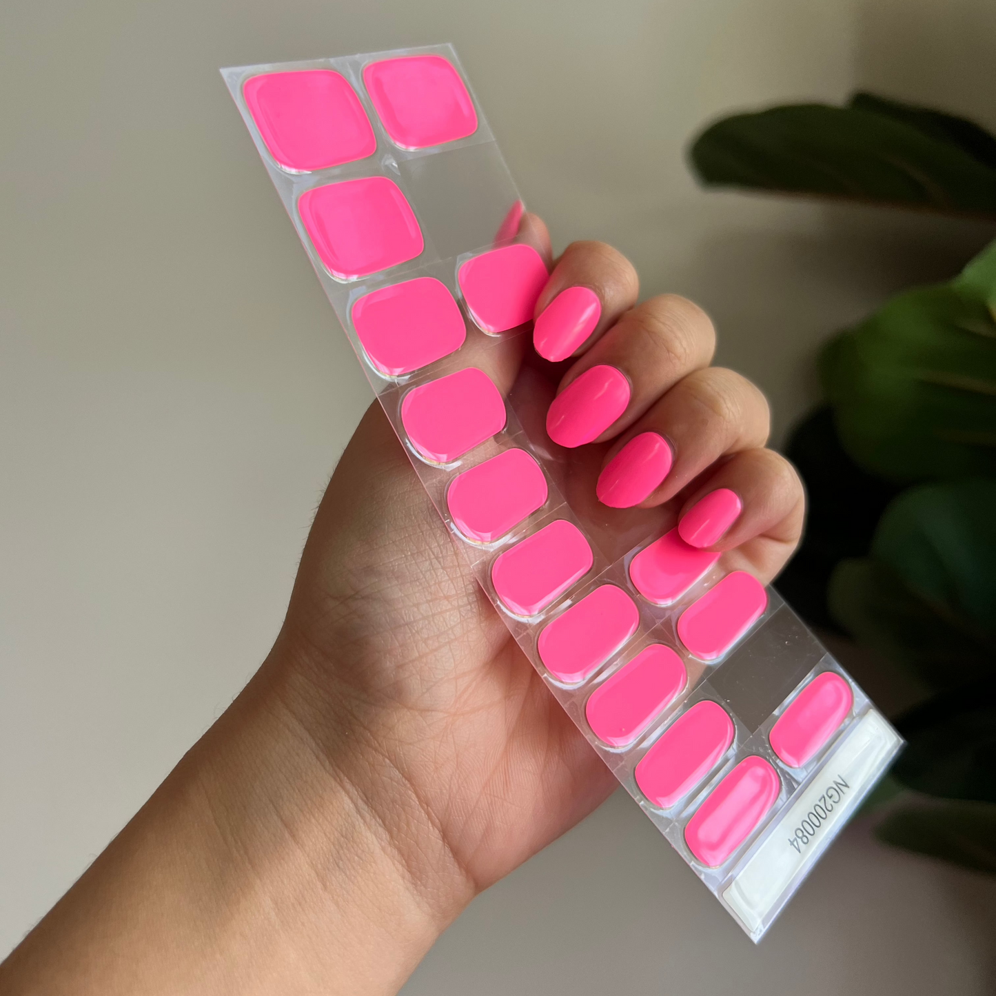 NEW Fluoro Flamingo Pink DIY Semicured Gel Nail Sticker Kit (LIMITED EDITION)