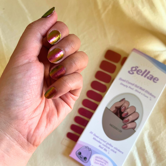 Tropical Sunset Chameleon DIY Semicured Gel Nail Sticker Kit