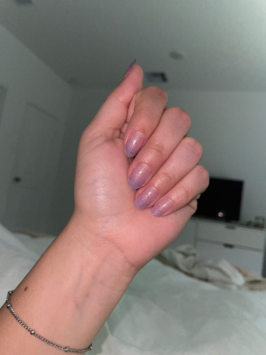 Kit de pegatinas para uñas de gel semicurado con brillo lavanda Haze (EDICIÓN LIMITADA)