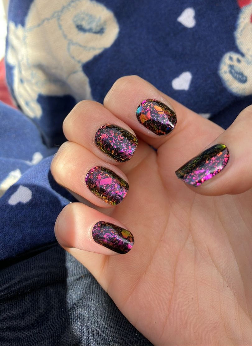 Midnight Amethyst (Speckled) DIY Semicured Gel Nail Sticker Kit