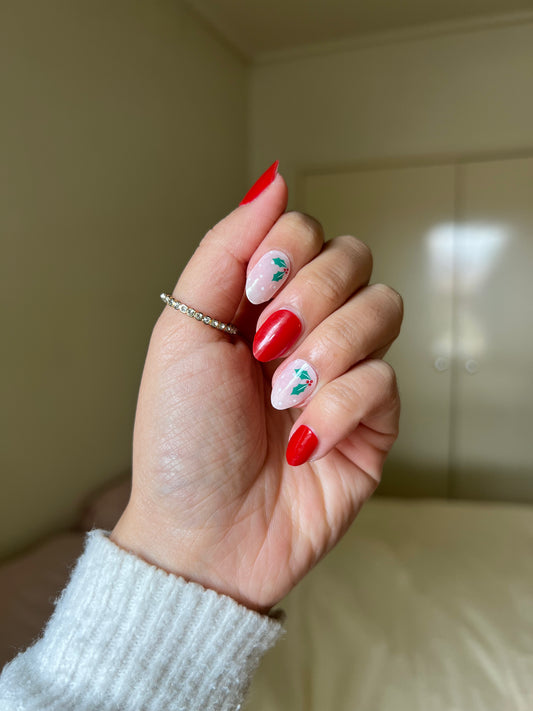 Holly Jolly Delight DIY Semicured Gel Nail Sticker Kit (Christmas Limited Edition)
