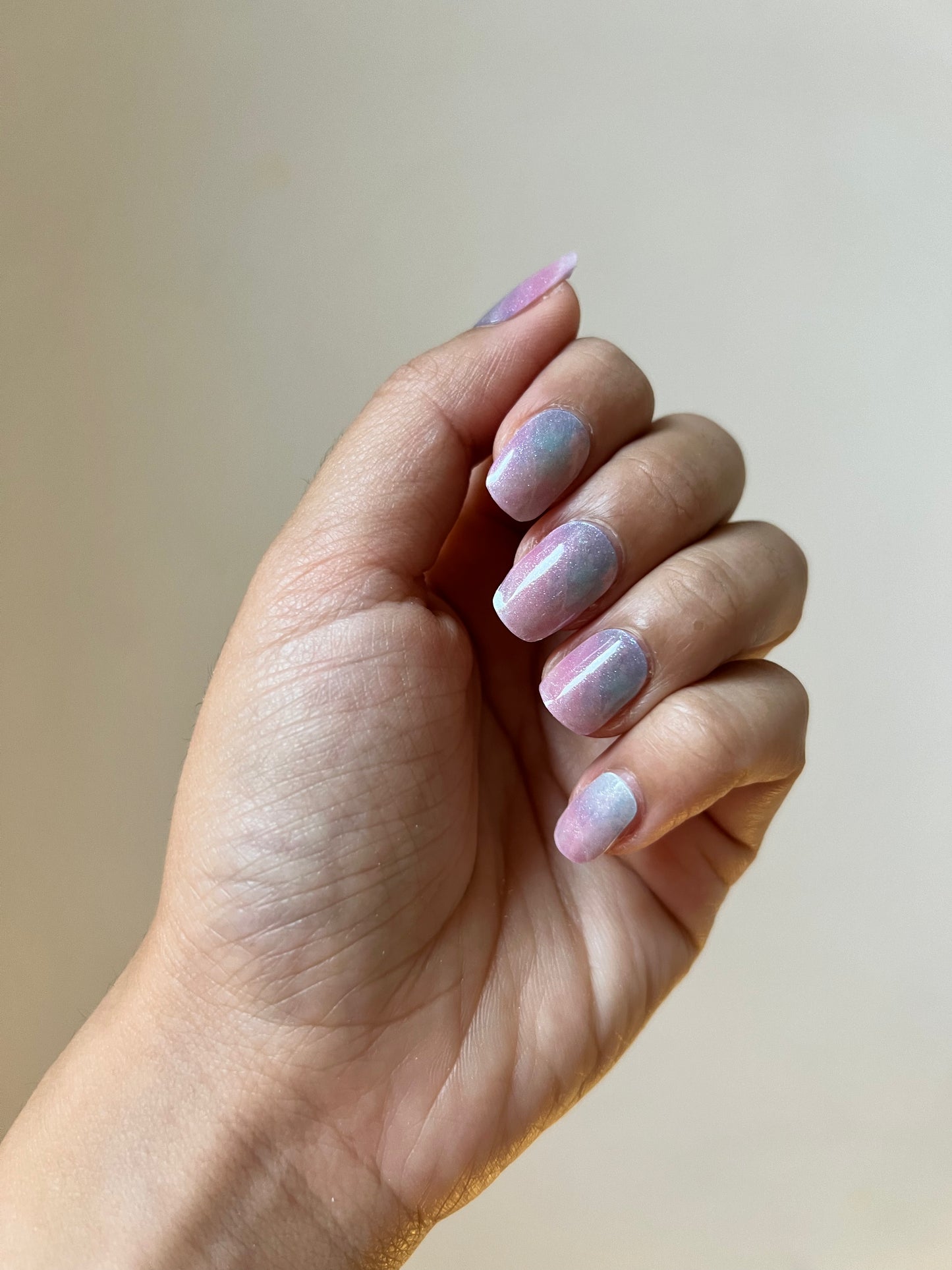 Coastal Fairy Floss Shimmer DIY Semicured Gel Nail Sticker Kit