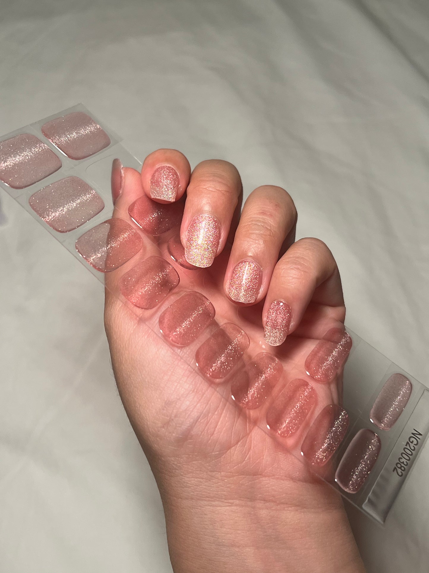 Champagne Cat Eye Shimmer DIY Semicured Gel Nail Sticker Kit (Limited Edition)