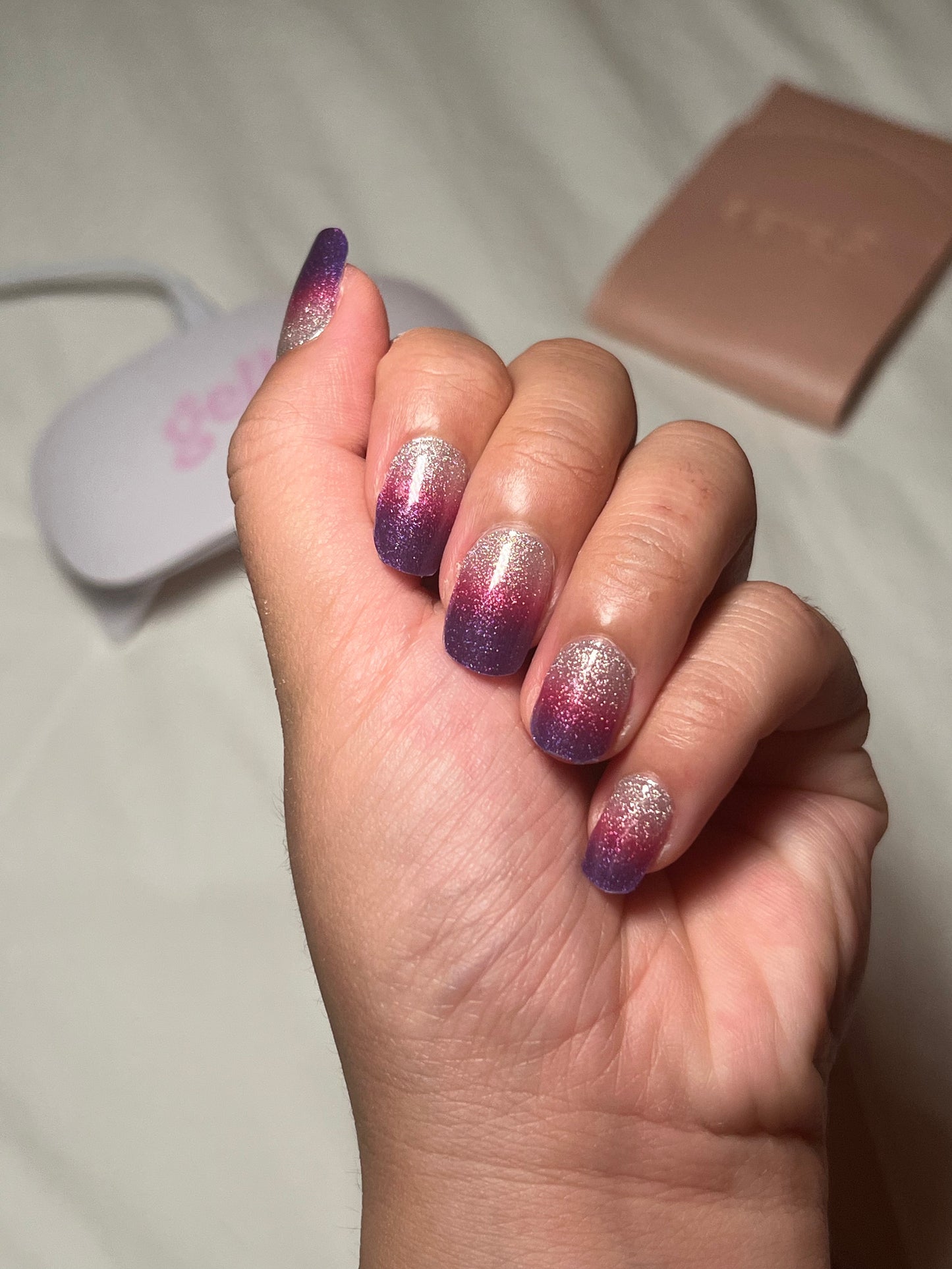 Purple Ombre Sparkle DIY Semicured Gel Nail Sticker Kit (Limited Edition)