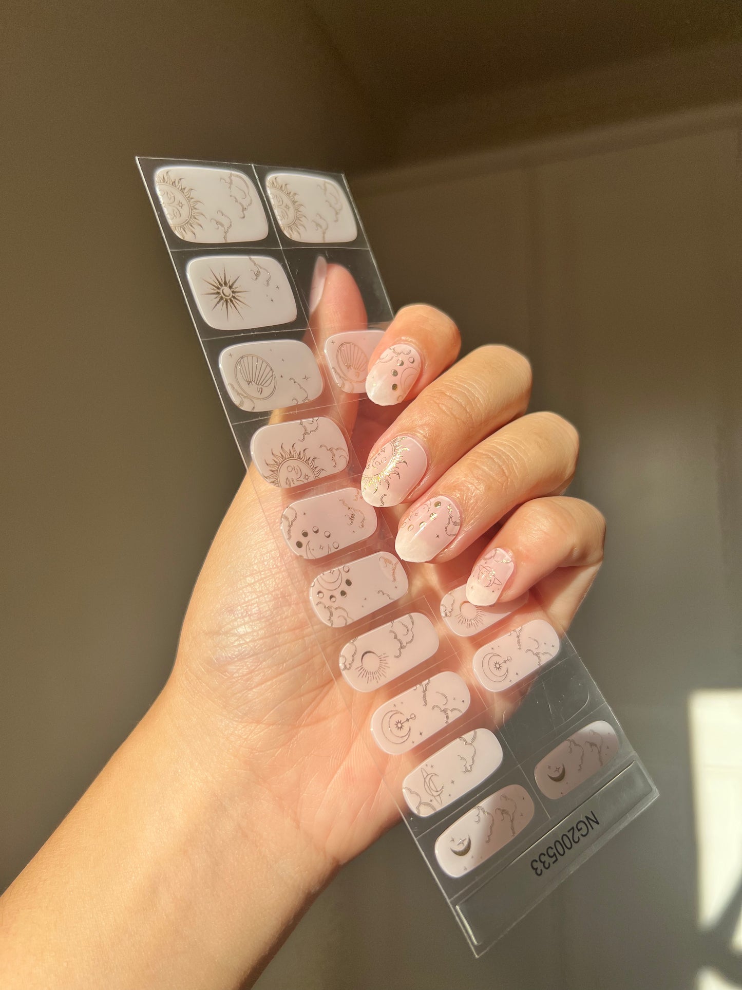 NEW Golden Celestial Nude DIY Semicured Gel Nail Sticker Kit