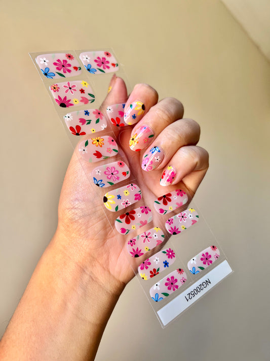 NEW Pink Petal Bloom DIY Semicured Gel Nail Sticker Kit