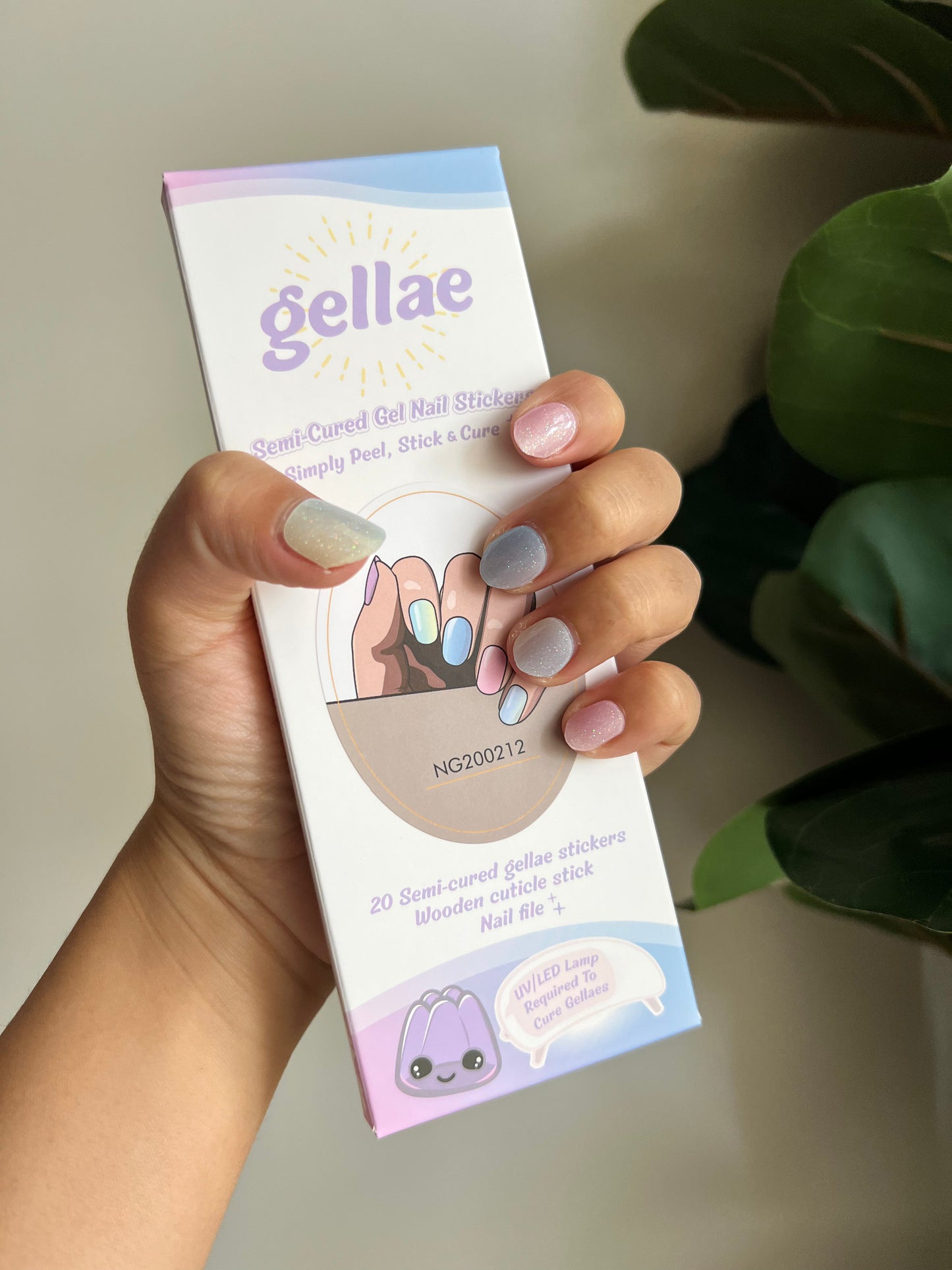 NEW Cotton Candy Shimmer DIY Semicured Gel Nail Sticker Kit