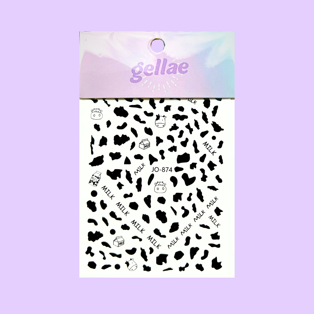 Gellae Moo Cow Nail Decal Stickers