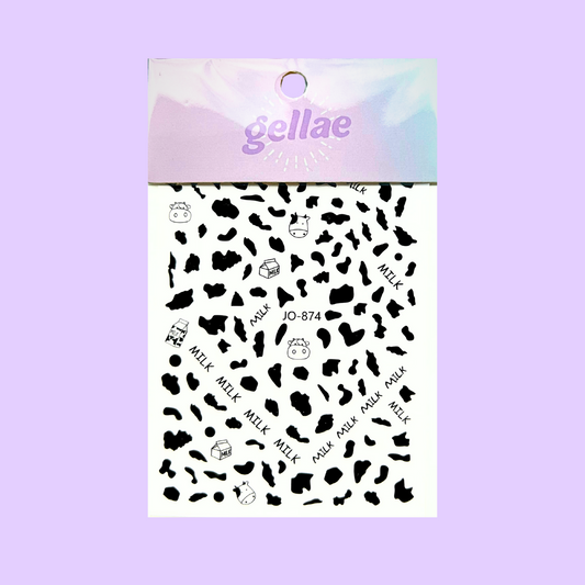 Gellae Moo Cow Nail Decal Stickers