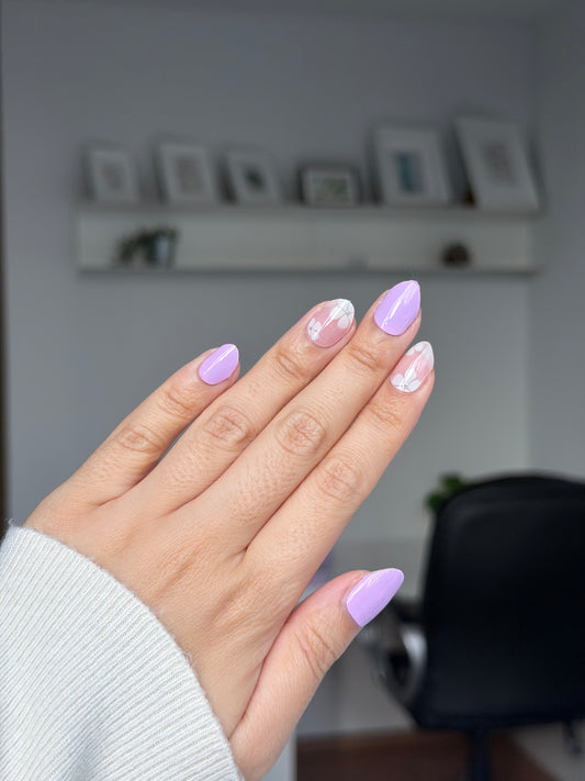 NEW Lush Lavender DIY Semicured Gel Nail Sticker Kit