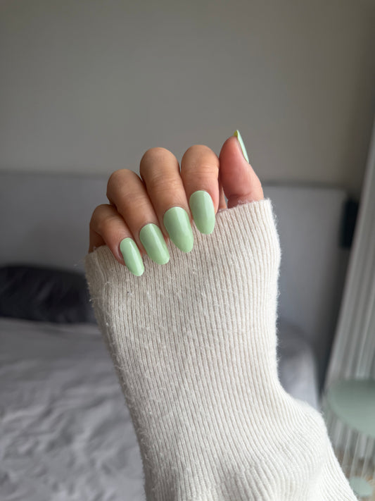 NEW Pistachio Matcha Cream DIY Semicured Gel Nail Sticker Kit
