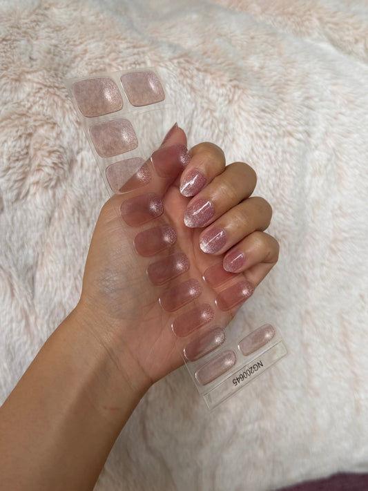 NEW Pink Prism Shine DIY Semicured Gel Nail Sticker Kit