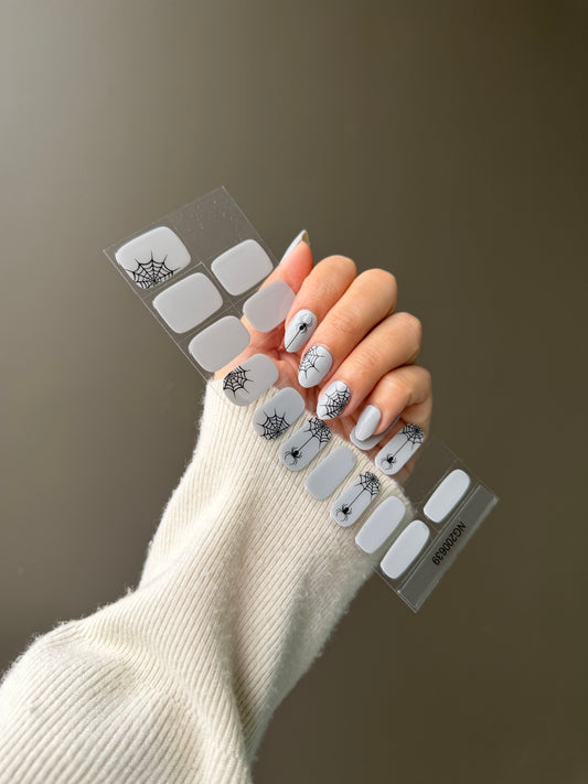 NEW Spider After Dark DIY Semicured Gel Nail Sticker Kit