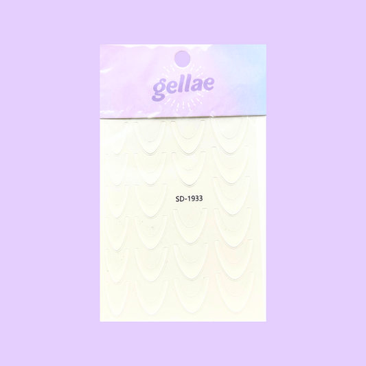 Gellae White French Tip Nail Decal Stickers