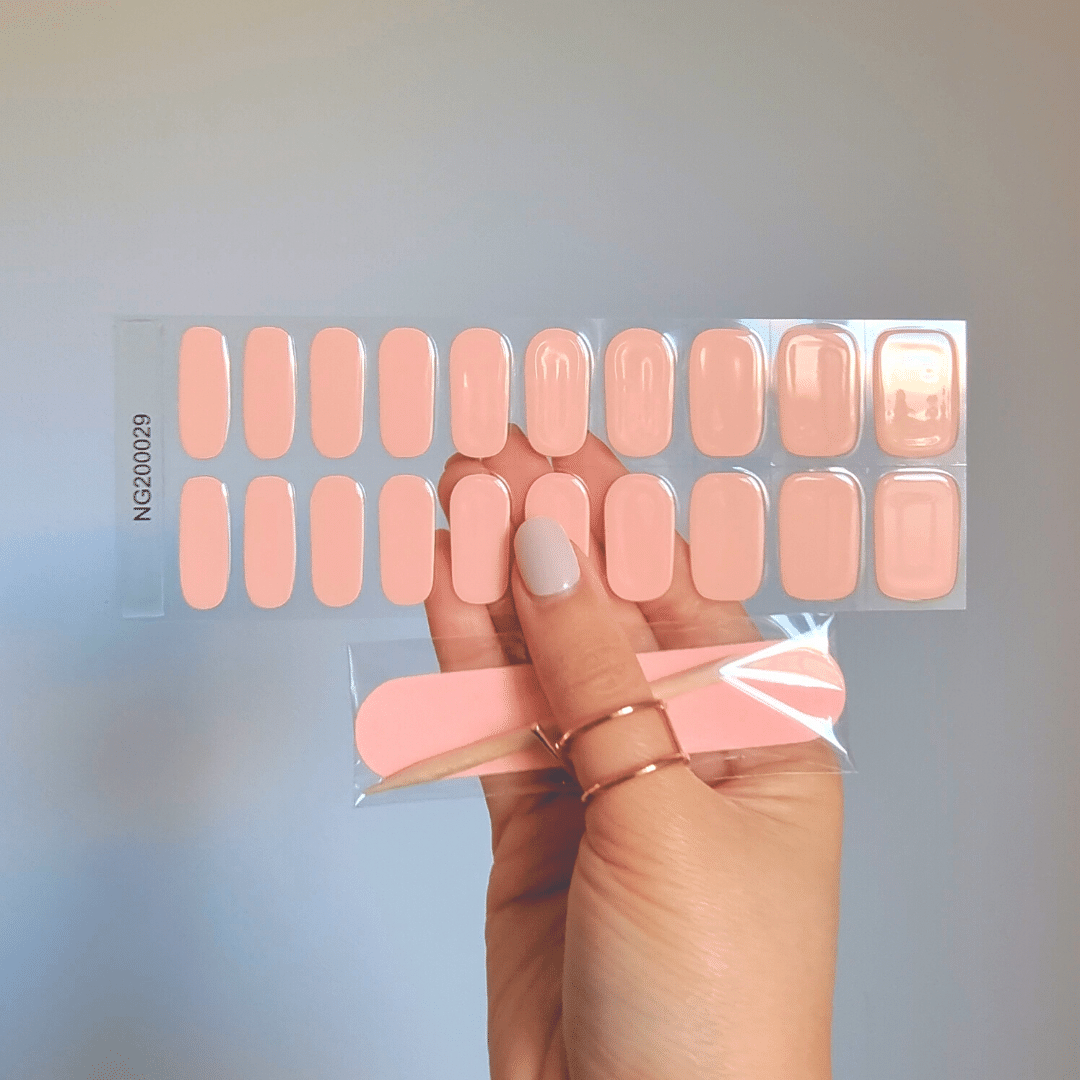 Gellae Baby Peach DIY Semicured Gel Nail Sticker Wrap Kit
