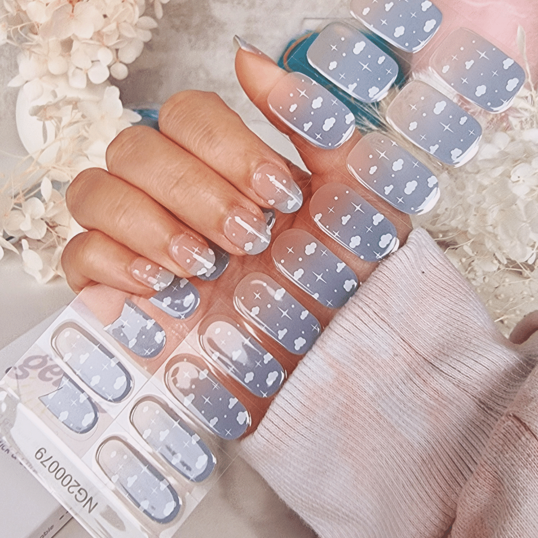 Cloudy Daydream DIY Semicured Gel Nail Sticker Kit