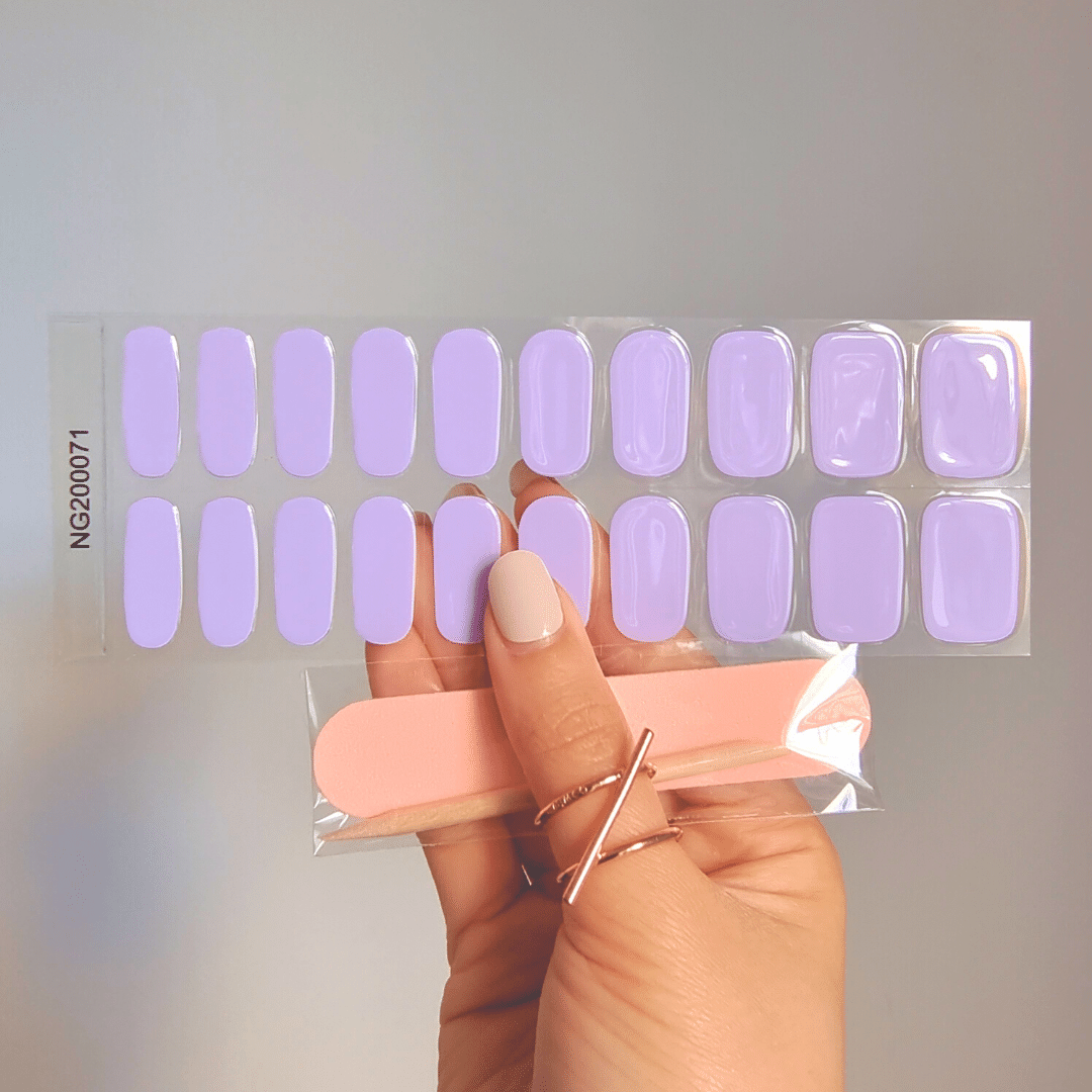Gellae Lavender DIY Semicured Gel Nail Sticker Wrap Kit