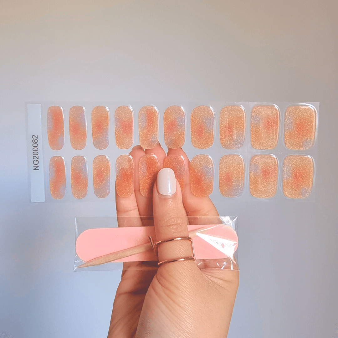 Gellae Sunset Haze DIY Semicured Gel Nail Sticker Wrap Kit