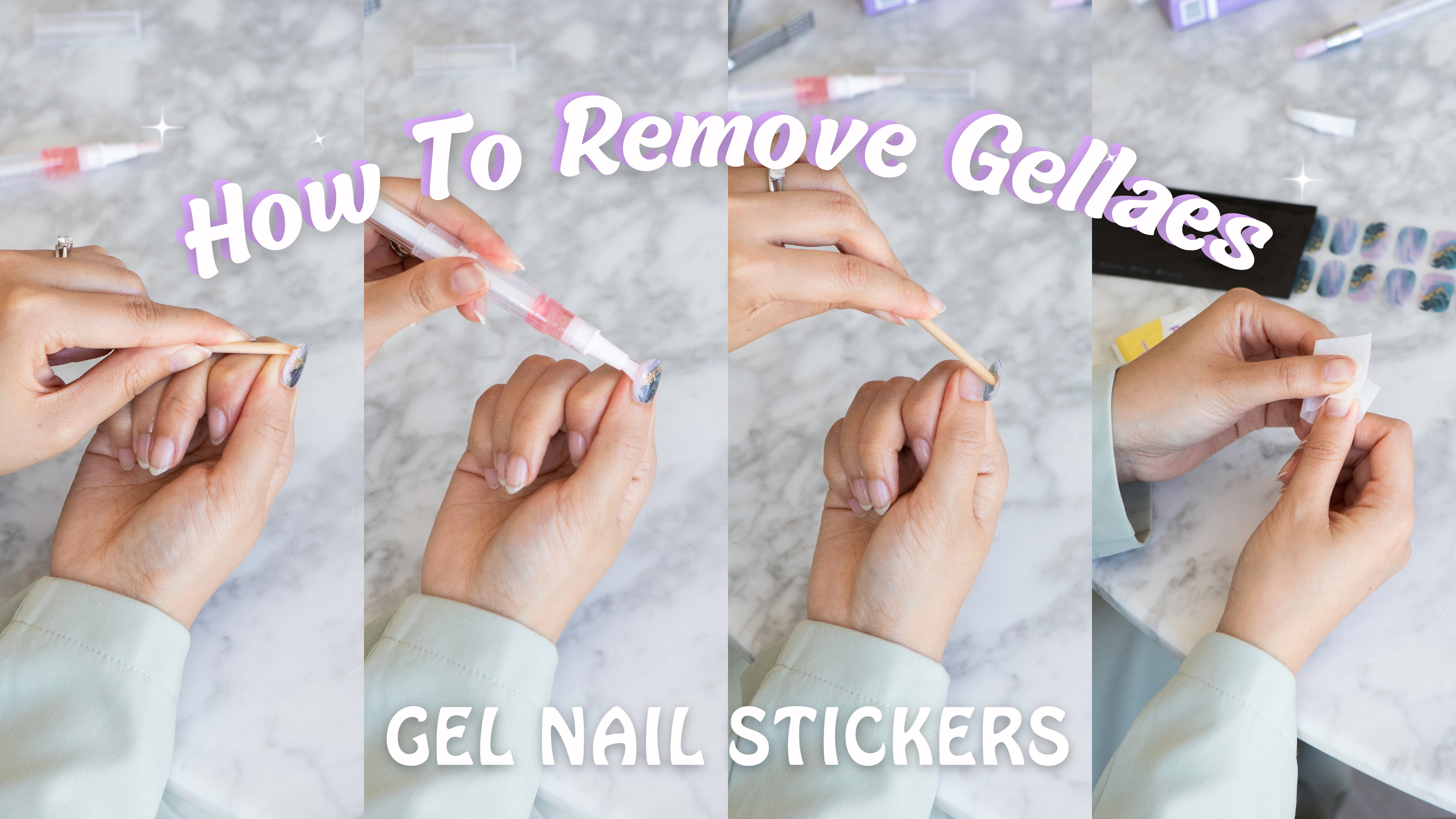 Load video: How to remove gellae diy gel nail sticker