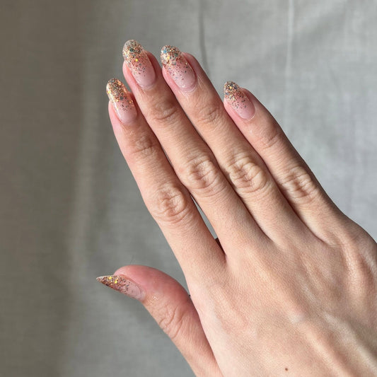 Kit de pegatinas para uñas de gel semicuradas con purpurina de Año Nuevo (edición limitada)