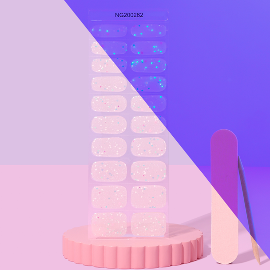 Fairy Bread Speckles DIY Semicured Gel Nail Sticker Kit