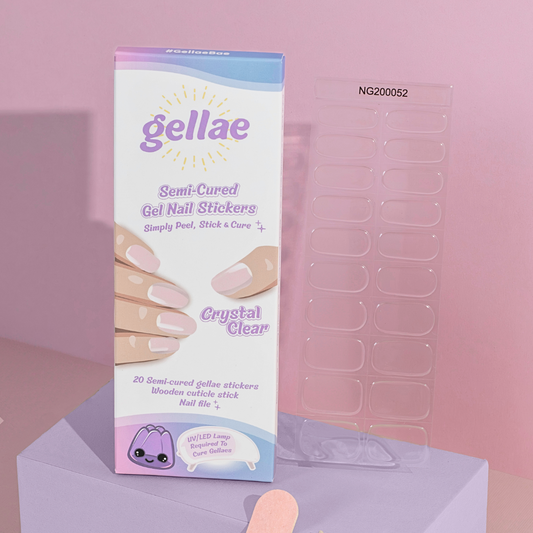 Gellae Crystal Clear DIY Semicured Gel Nail Stickers