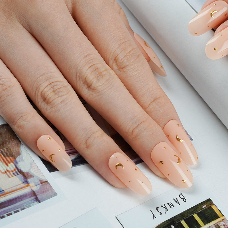 Gellae Gold Moon Stars DIY semicured gel nail sticker wrap