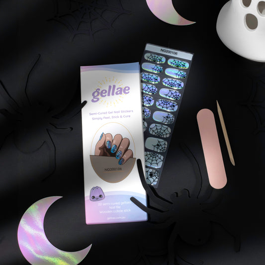 Gellae Holo Web DIY Semicured Gel Nail Sticker Kit