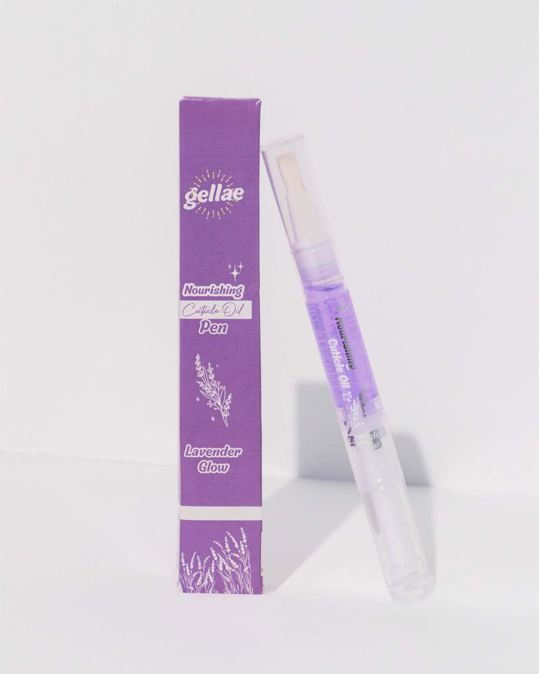 Gellae Nourishing Cuticle Oil Pen & Gellae Gel Nail Remover Lavender Glow 