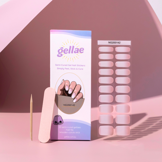 Gellae Nude Pink Ombre DIY Semicured Gel Nail Sticker Kit