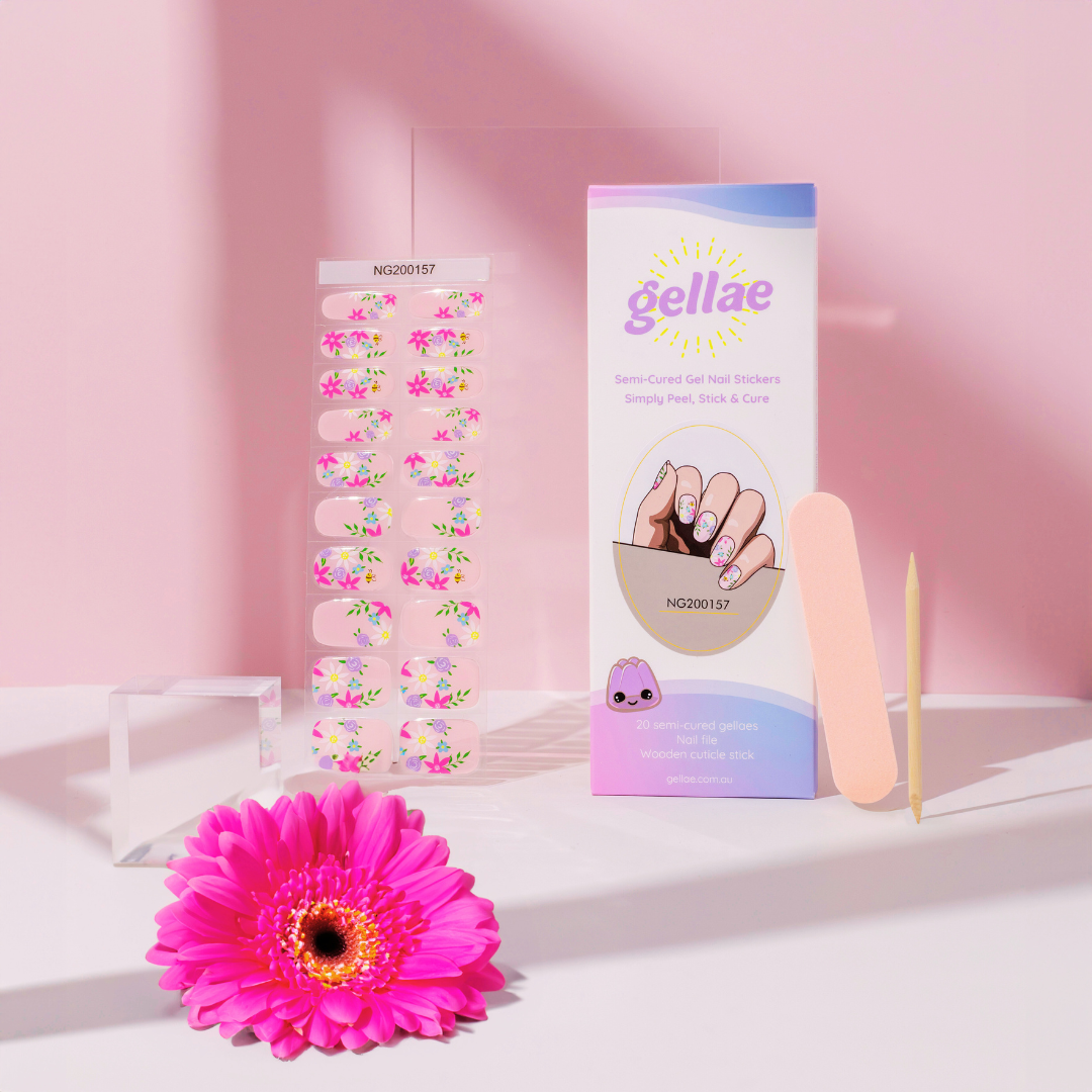 Gellae Spring Fling DIY Semicured Gel Nail Sticker Kit