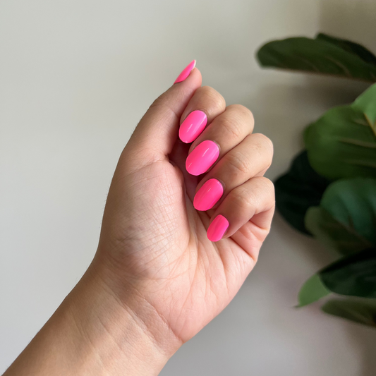 NEW Fluoro Flamingo Pink DIY Semicured Gel Nail Sticker Kit (LIMITED EDITION)