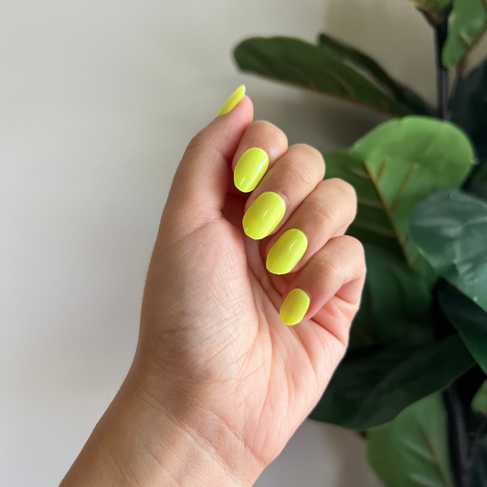NEW Fluoro Lemon Yellow DIY Semicured Gel Nail Sticker Kit (LIMITED EDITION)