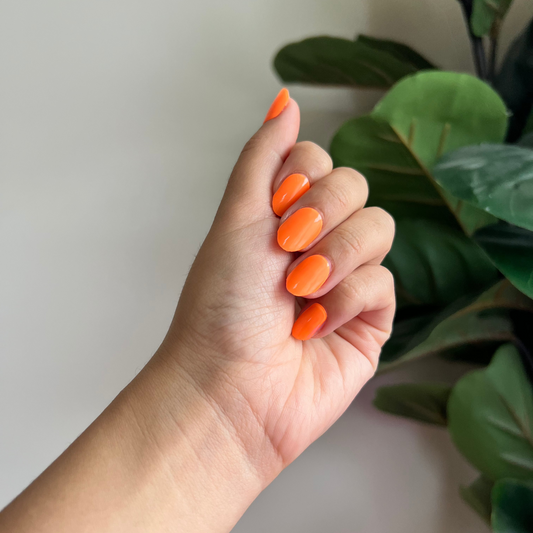 NEW Fluoro Mango Orange DIY Semicured Gel Nail Sticker Kit (LIMITED EDITION)