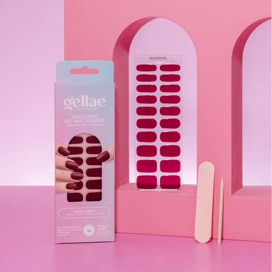 Sweet Cherry DIY Semicured Gel Nail Sticker Kit