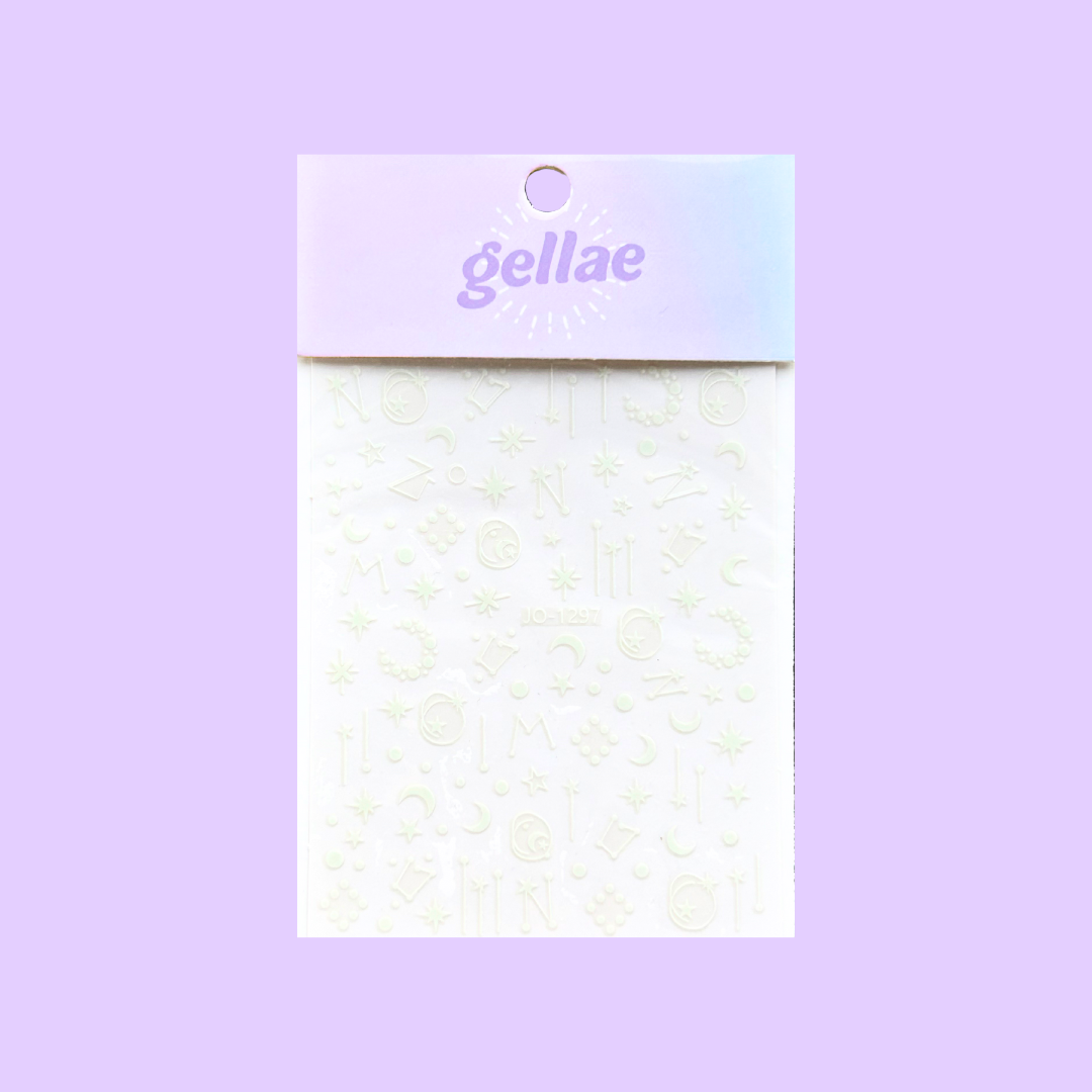Gellae Glow In The Dark Constellation Nail Decal Stickers