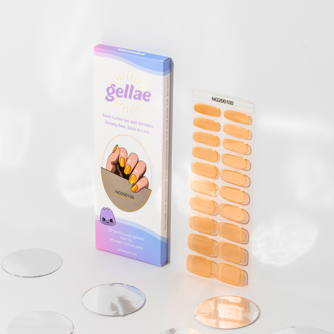 Golden Hour Chrome DIY Semicured Gel Nail Sticker Kit