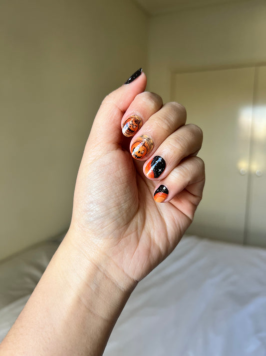 Pumpkin Patch Galaxy DIY Semicured Gel Nail Sticker Kit