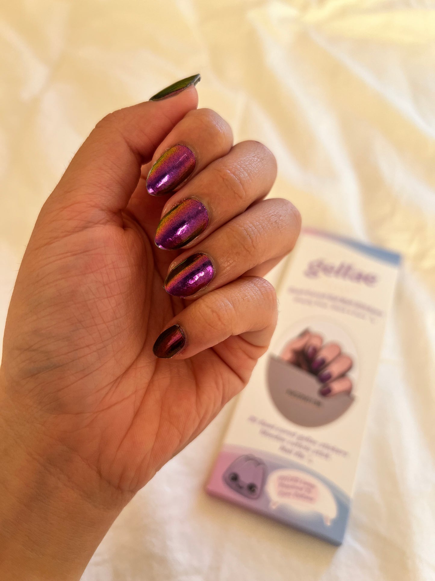 NEW Electric Purple Chameleon DIY Semicured Gel Nail Sticker Kit